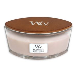 WoodWick HearthWick Vanilla and Sea Salt Ellipse Candle, 453g