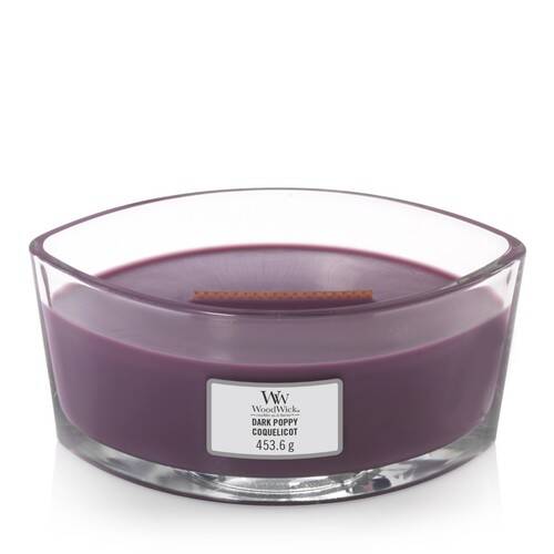 WoodWick HearthWick Dark Poppy Ellipse Candle, 453g