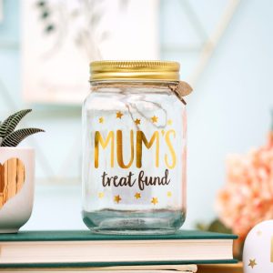 Mum's Treat Fund Money Jar - Sass and Belle