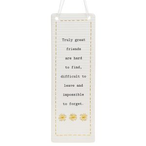thoughtful works ceramic rectangle truly great friends are hard to find difficult to leave and impossible to forget