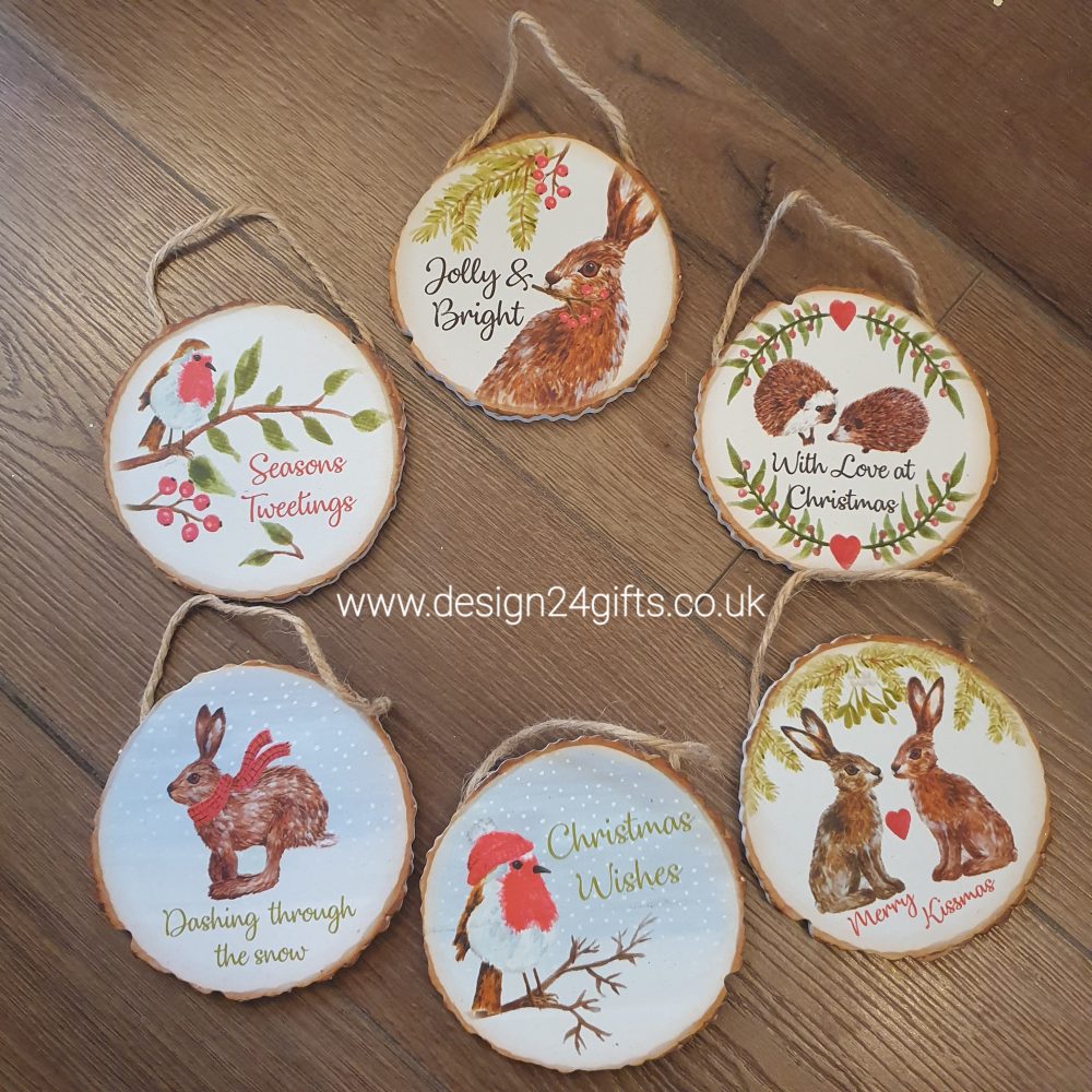 Woodland Hare Wooden Hanging Plaque - Langs