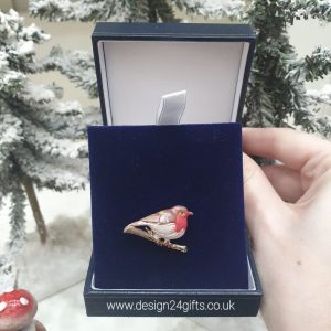 Rodney Homan Robin Brooch in Gift Box