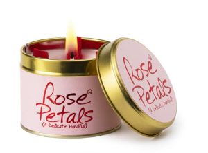 Lily-Flame Rose Petals Scented Candle Tin