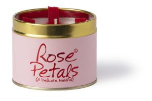 Lily-Flame Rose Petals Scented Candle Tin