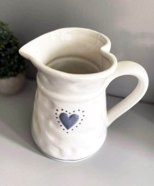 Heart Shaped Jug With Grey Heart - Langs