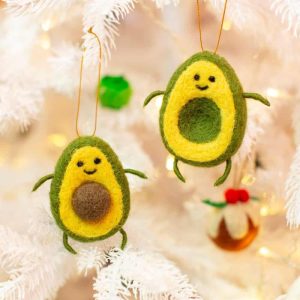 Avocuddle Avocado Felt Hanging Decoration - Set Of 2 - Sass and Belle