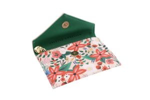 Painted and Pressed Floral Coral and Pink Purse