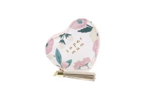 'Super Mum' Heart Shaped Coin Purse - CGB Giftware