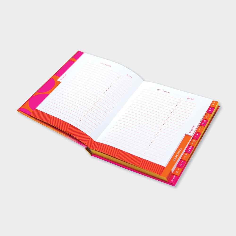 Pink Flame Address Book - Rachel Ellen Designs