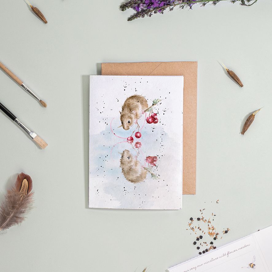 ‘The Berry Best‘ Mouse Seed Card - Wrendale Designs