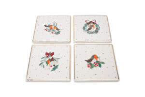 Letter to Father Christmas Robin Ceramic Coaster Set of 4 - CGB Giftware
