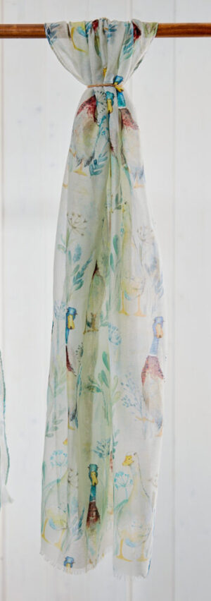 Cream Floral Duck Scarf - Langs