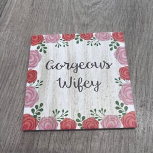 gorgeous wifey floral wedding coaster langs