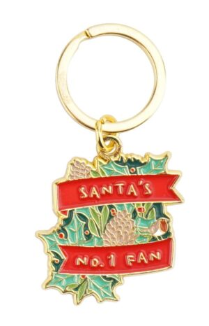 'Santa's No.1 Fan' Christmas Metal Keyring - CGB Giftware
