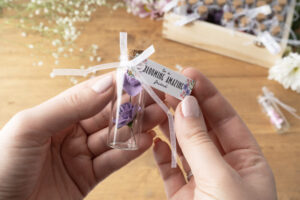 'Blooming Amazing Friend' Sentiment Flower in a Bottle Charm Keepsake - The Flower Market