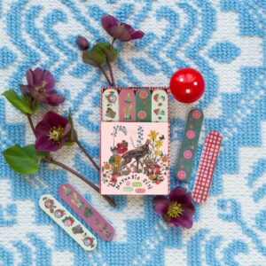 Nathalie Lete - Forest Folk 8 Mini Nail Files in 4 designs (with display tray) - Heathcote and Ivory