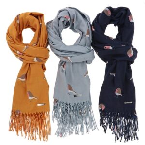 Equilibrium Cosy Robin Mustard Yellow Scarf
