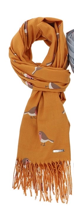 Equilibrium Cosy Robin Mustard Yellow Scarf