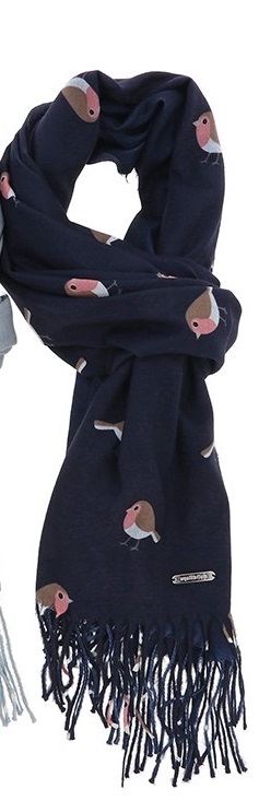 Equilibrium Cosy Robin Navy Blue Scarf