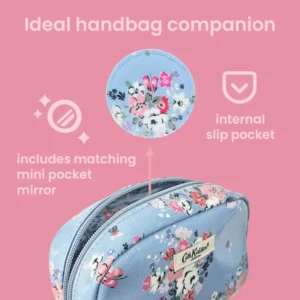 Cath Kidston - Clifton Rose Make Up Bag with Pocket Mirror
