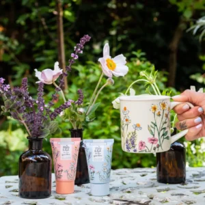In The Garden Tea Break Hand Essentials Floral Mug and Hand Care Gift Set - Heathcote and Ivory