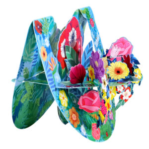 Santoro Tropical Flowers Popnrock 3D Pop-Up Card - Greetings and Birthday Card