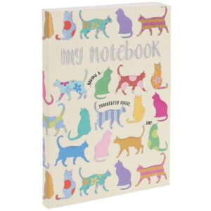 A6 Foiled Cats Softback Notebook - Wendy Jones Blackett WJB17