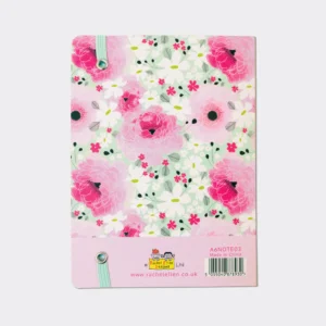 A6 Perfect Bound Notebook - Pink Floral Notes & Thoughts - Rachel Ellen Designs