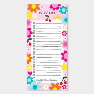 Pink Floral To Do List Pad - Rachel Ellen Designs