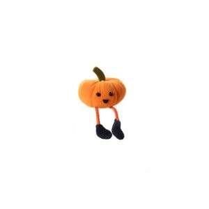 Spooktacular Shelf Sitting Pumpkin Polyester Fabric Decoration 7cm